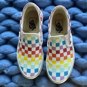 Rainbow Checked Vans